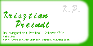 krisztian preindl business card